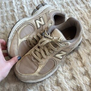 Limited Edition Brown New Balance 2002R Brown and Cream Athletic Shoes